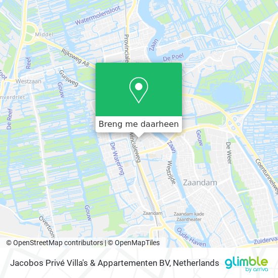 Jacobos Privé Villa's & Appartementen BV kaart