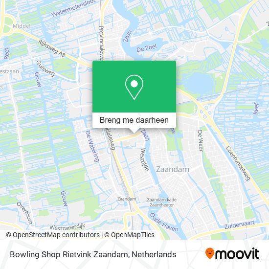 Bowling Shop Rietvink Zaandam kaart