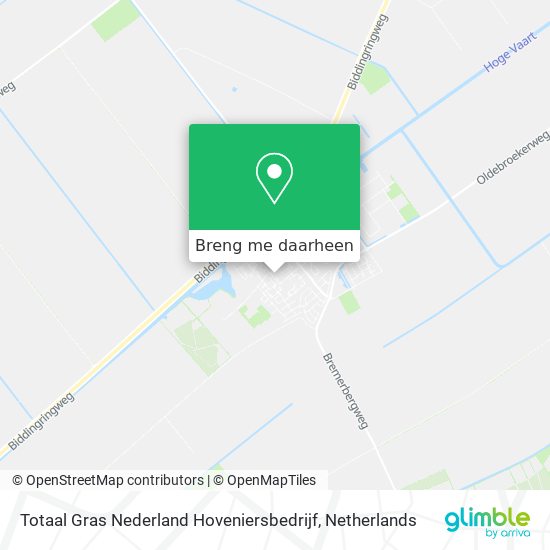 Totaal Gras Nederland Hoveniersbedrijf kaart