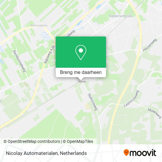 Nicolay Automaterialen kaart