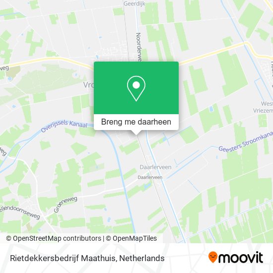 Rietdekkersbedrijf Maathuis kaart