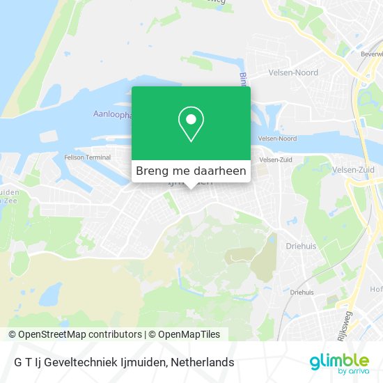 G T Ij Geveltechniek Ijmuiden kaart