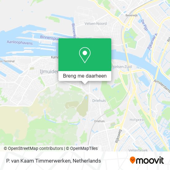 P. van Kaam Timmerwerken kaart