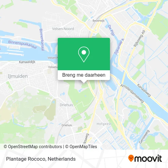 Plantage Rococo kaart