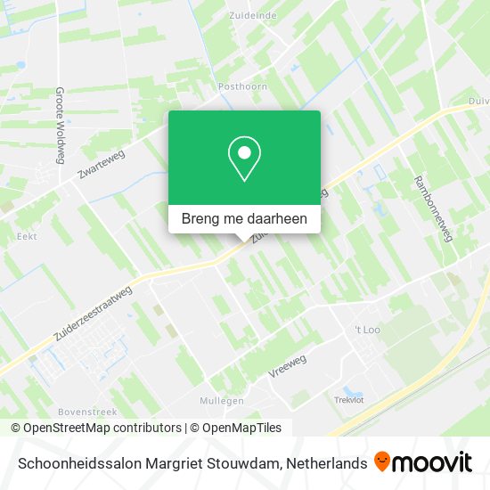 Schoonheidssalon Margriet Stouwdam kaart