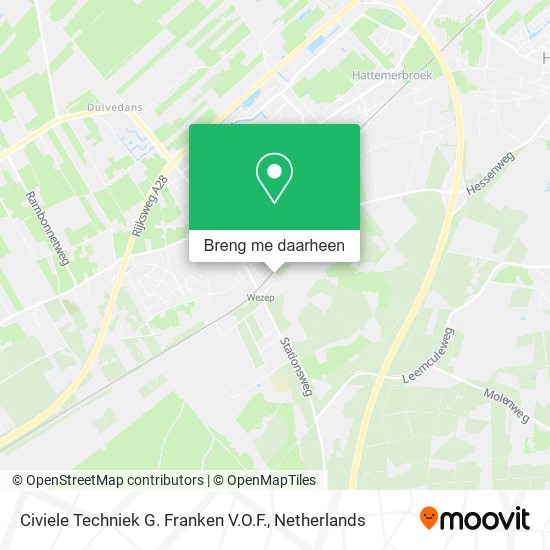 Civiele Techniek G. Franken V.O.F. kaart