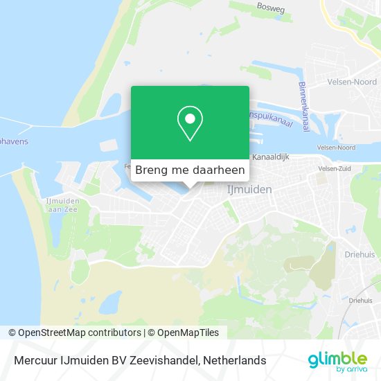 Mercuur IJmuiden BV Zeevishandel kaart