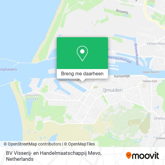 BV Visserij- en Handelmaatschappij Mevo kaart
