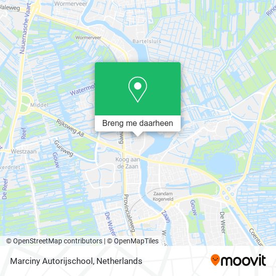 Marciny Autorijschool kaart