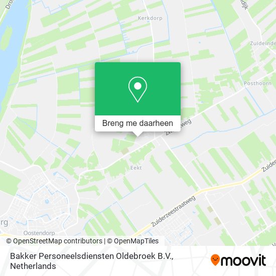 Bakker Personeelsdiensten Oldebroek B.V. kaart