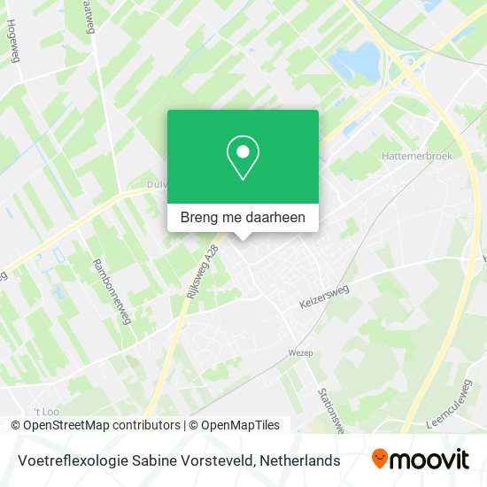 Voetreflexologie Sabine Vorsteveld kaart