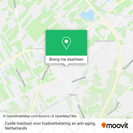 Cyelle Instituut voor huidverbetering en anti-aging kaart
