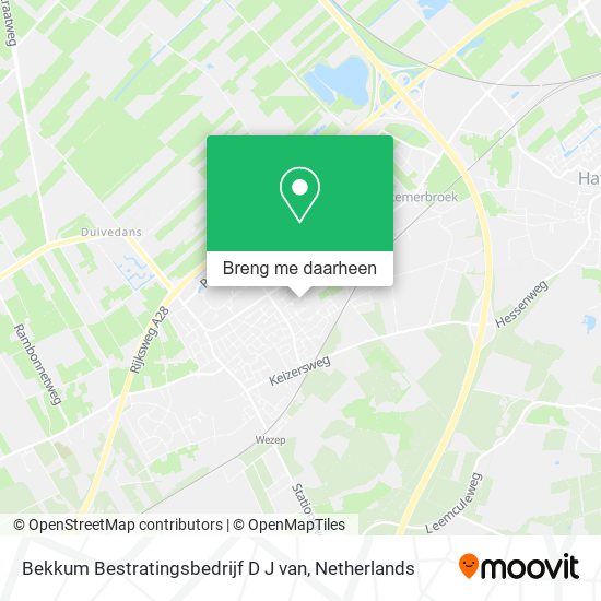 Bekkum Bestratingsbedrijf D J van kaart