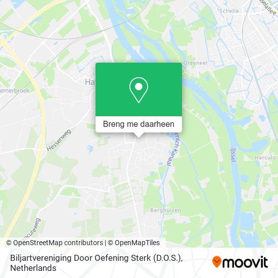 Biljartvereniging Door Oefening Sterk (D.O.S.) kaart