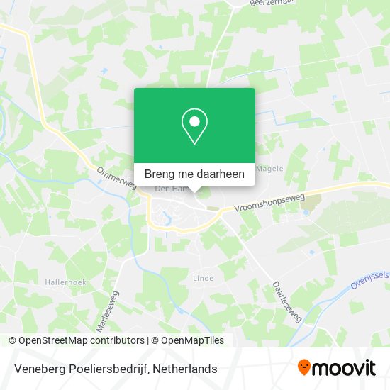 Veneberg Poeliersbedrijf kaart