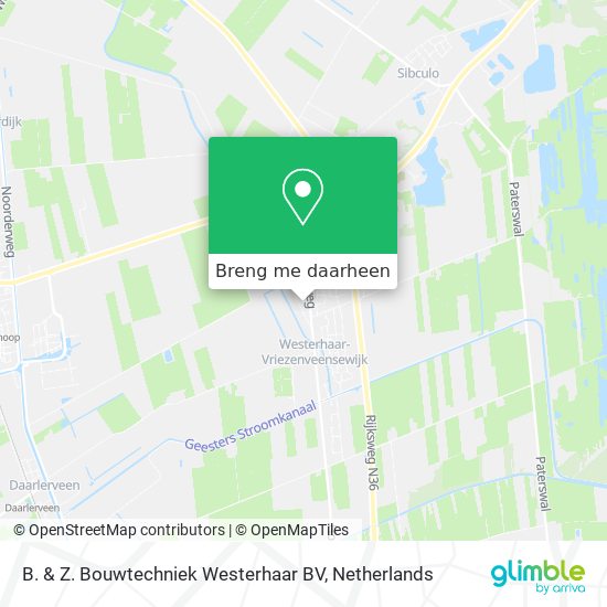 B. & Z. Bouwtechniek Westerhaar BV kaart