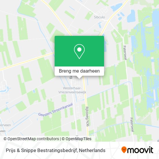 Prijs & Snippe Bestratingsbedrijf kaart