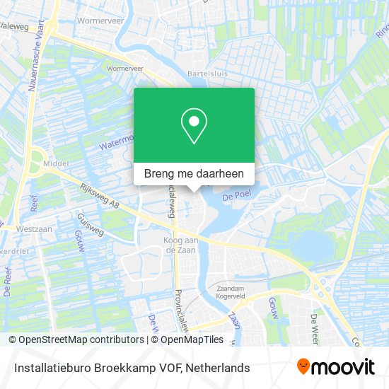 Installatieburo Broekkamp VOF kaart