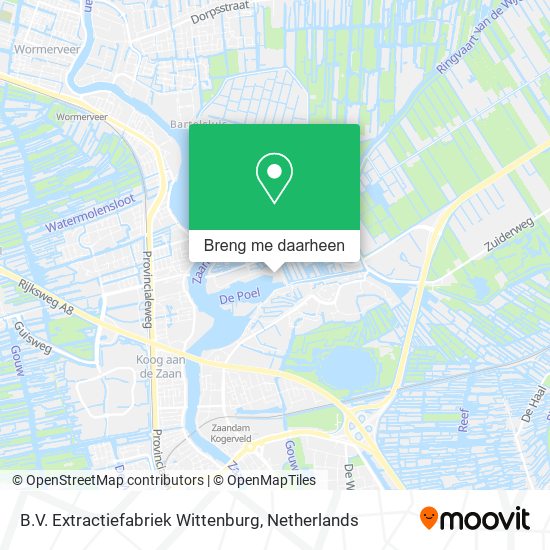 B.V. Extractiefabriek Wittenburg kaart