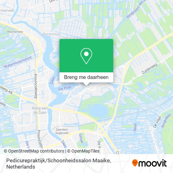 Pedicurepraktijk / Schoonheidssalon Maaike kaart