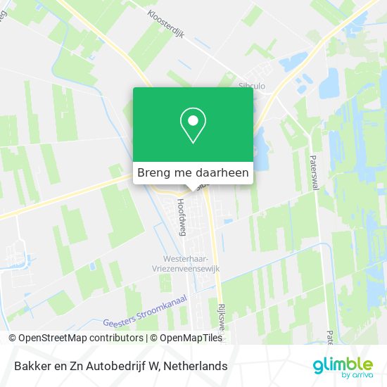 Bakker en Zn Autobedrijf W kaart