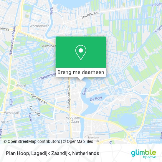 Plan Hoop, Lagedijk Zaandijk kaart
