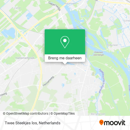 Twee Steekjes los kaart