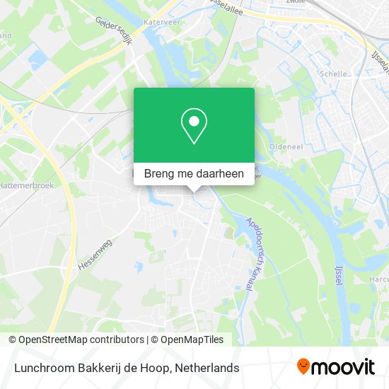 Lunchroom Bakkerij de Hoop kaart
