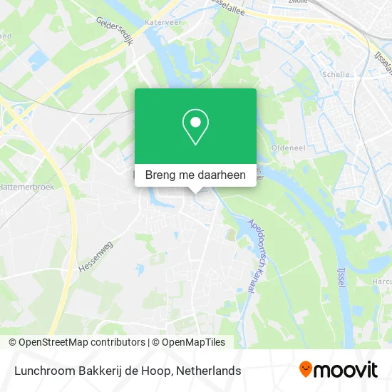Lunchroom Bakkerij de Hoop kaart