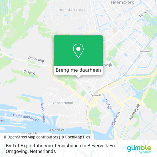 Bv Tot Exploitatie Van Tennisbanen In Beverwijk En Omgeving kaart