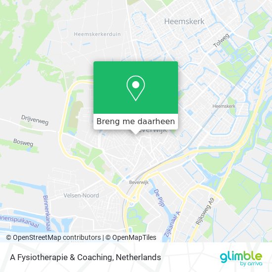 A Fysiotherapie & Coaching kaart