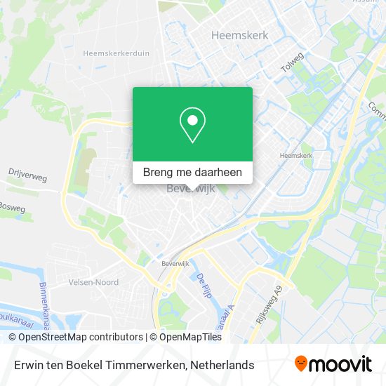 Erwin ten Boekel Timmerwerken kaart