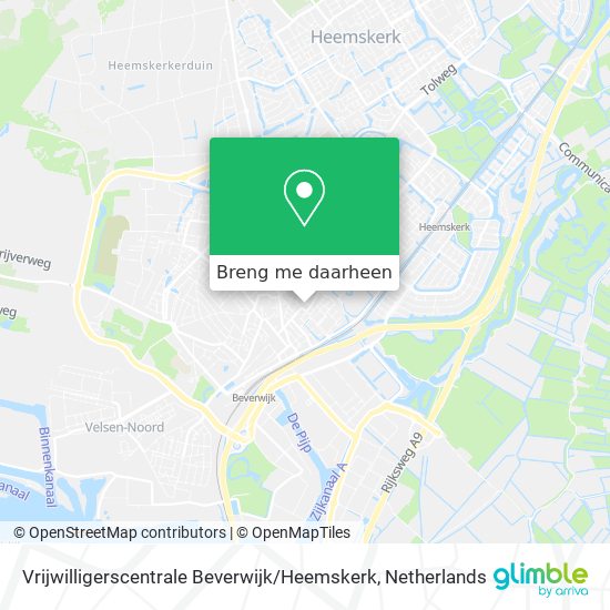 Vrijwilligerscentrale Beverwijk / Heemskerk kaart