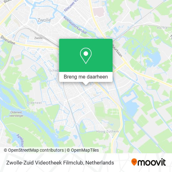 Zwolle-Zuid Videotheek Filmclub kaart