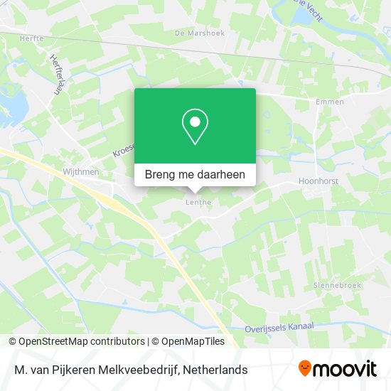 M. van Pijkeren Melkveebedrijf kaart