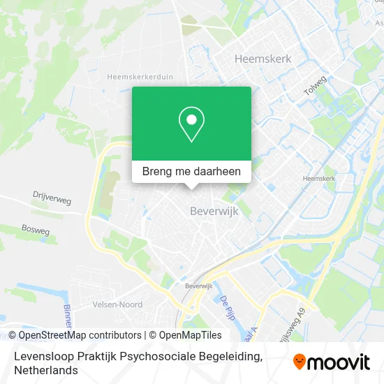 Levensloop Praktijk Psychosociale Begeleiding kaart