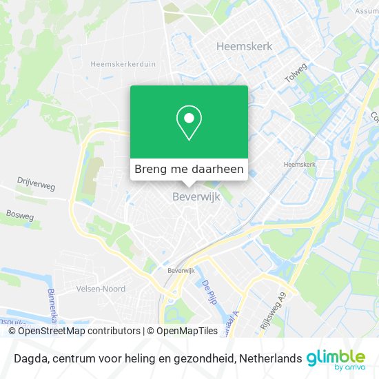 Dagda, centrum voor heling en gezondheid kaart