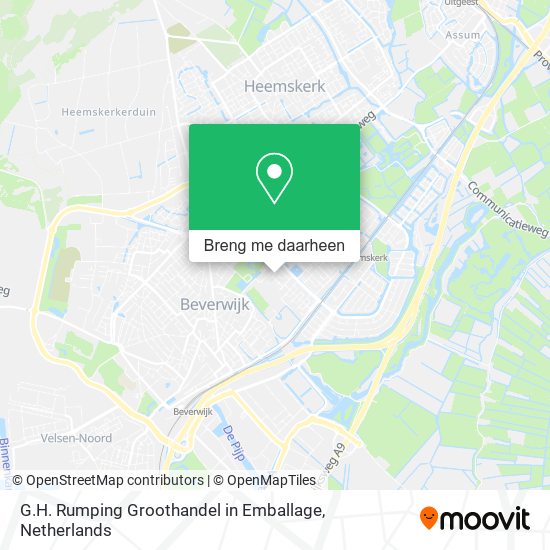 G.H. Rumping Groothandel in Emballage kaart