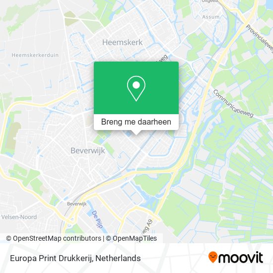 Europa Print Drukkerij kaart