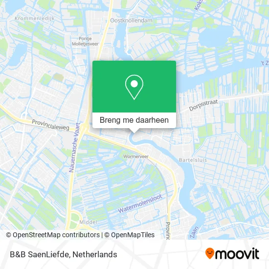 B&B SaenLiefde kaart