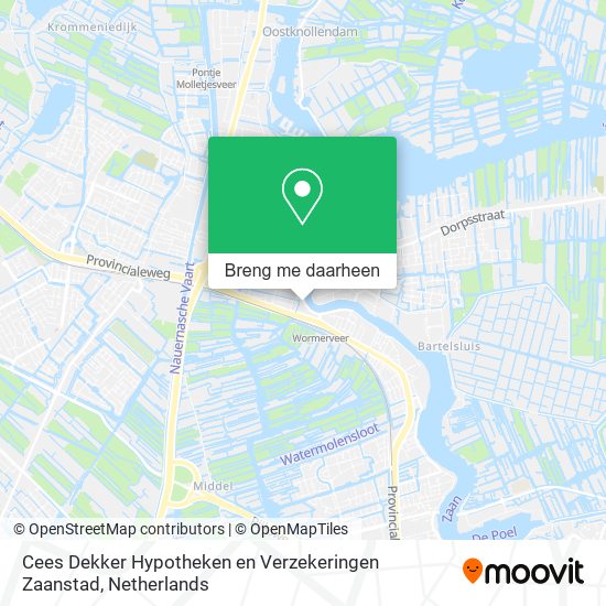 Cees Dekker Hypotheken en Verzekeringen Zaanstad kaart
