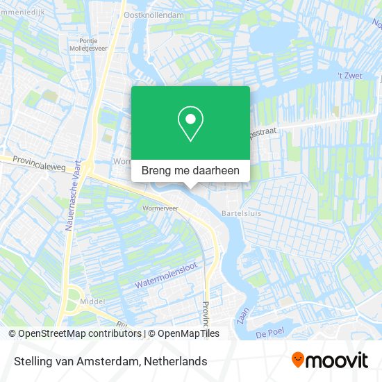 Stelling van Amsterdam kaart