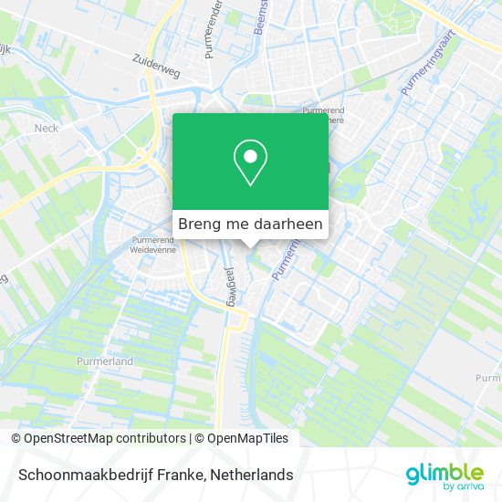 Schoonmaakbedrijf Franke kaart