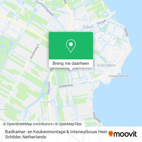 Badkamer- en Keukenmontage & Interieurbouw Hein Schilder kaart