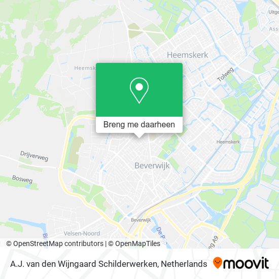 A.J. van den Wijngaard Schilderwerken kaart