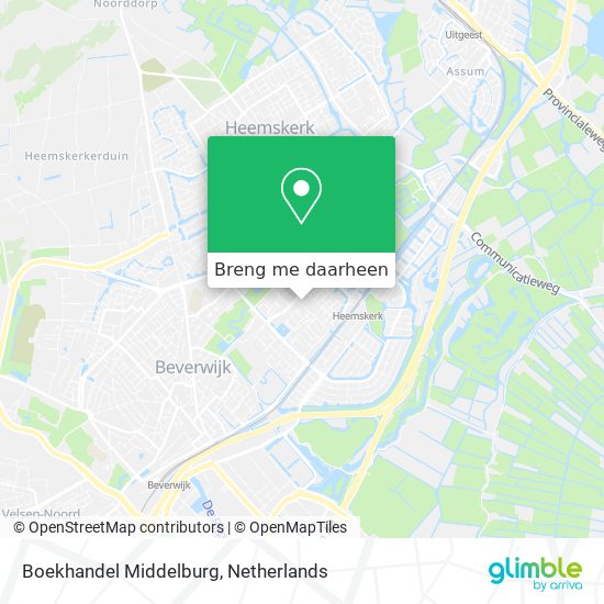 Boekhandel Middelburg kaart