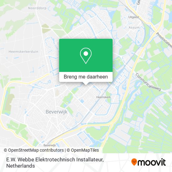 E.W. Webbe Elektrotechnisch Installateur kaart