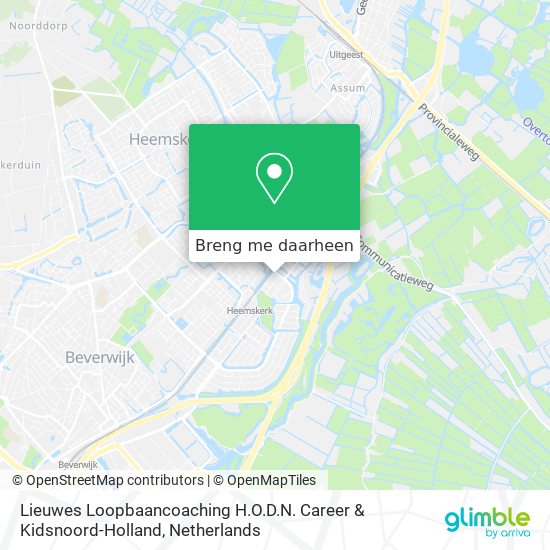 Lieuwes Loopbaancoaching H.O.D.N. Career & Kidsnoord-Holland kaart