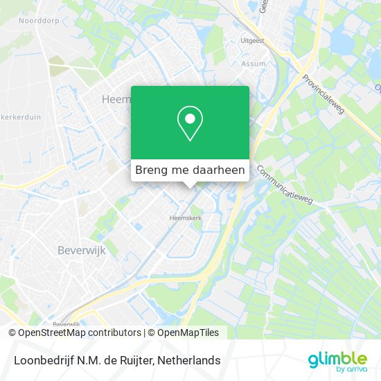 Loonbedrijf N.M. de Ruijter kaart