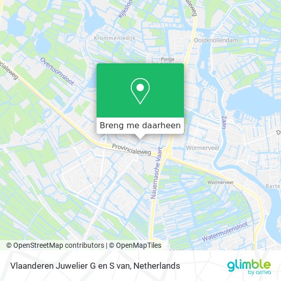 Vlaanderen Juwelier G en S van kaart